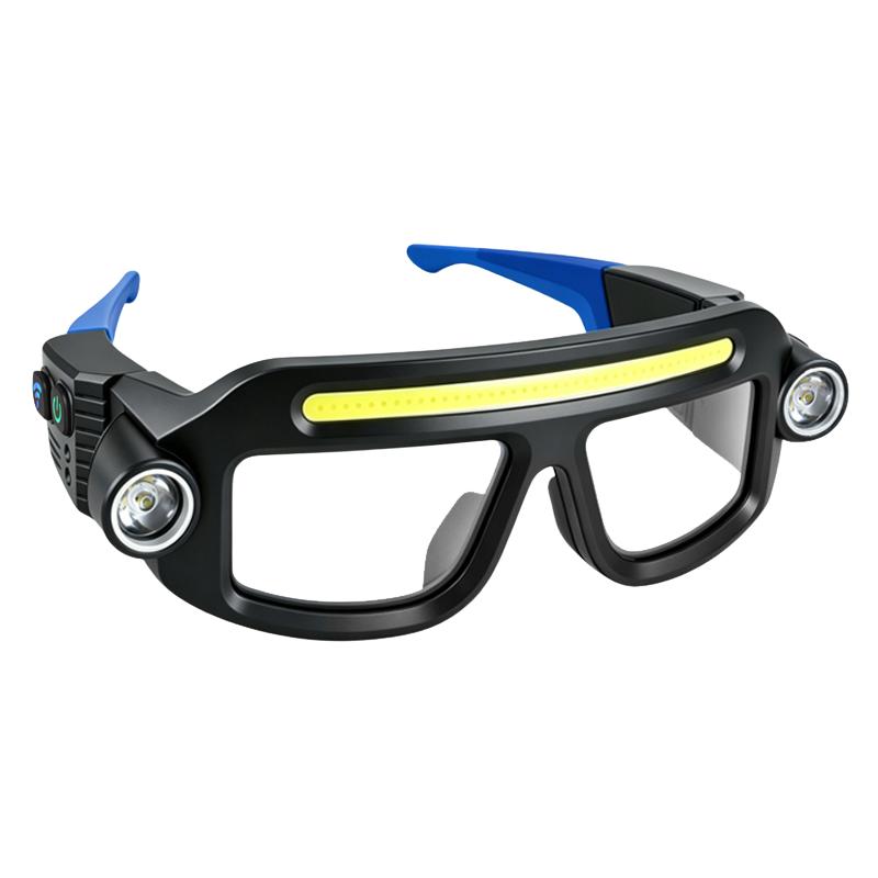 Wiederaufladbare LED-Stirnlampenbrille mit Handwellensensor und Typ-C USB-Aufladung