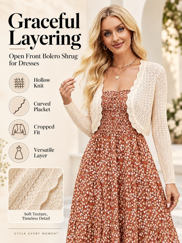 Damen Cropped Cardigan
