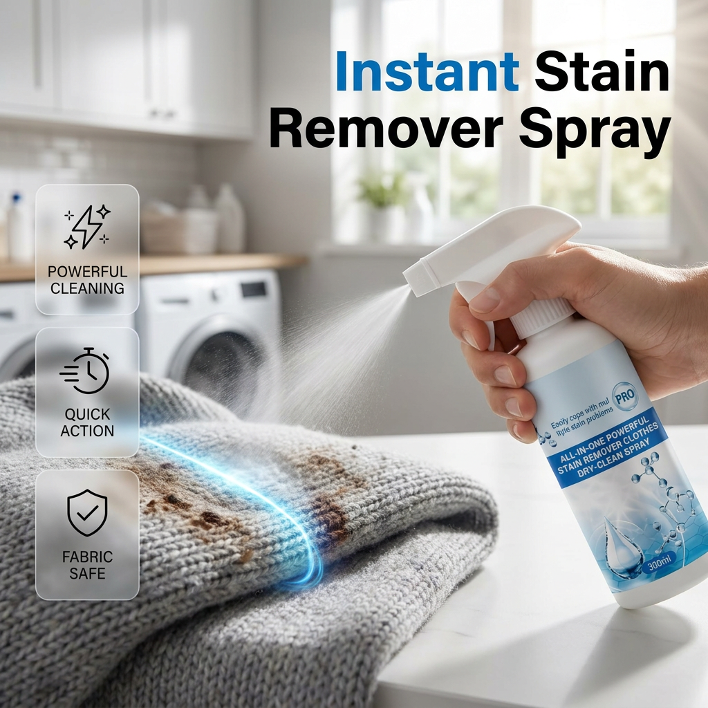 Nichtionisches Wäsche-Emulgier-Spray Fleckenvorbehandlungsspray für Kleidung Sanfter Fleckenentferner Wäschehilfe