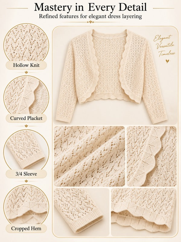 Damen Cropped Cardigan