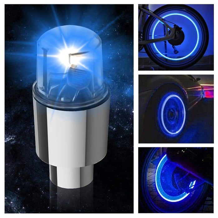 Wasserdichte LED-Reifenventilkappe mit Licht