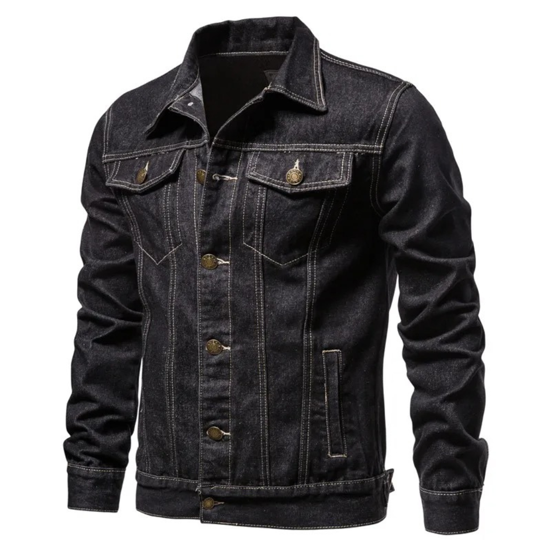 Herren Vintage Jeansjacke – Ironweft Klassische Baumwoll-Outdoorjacke