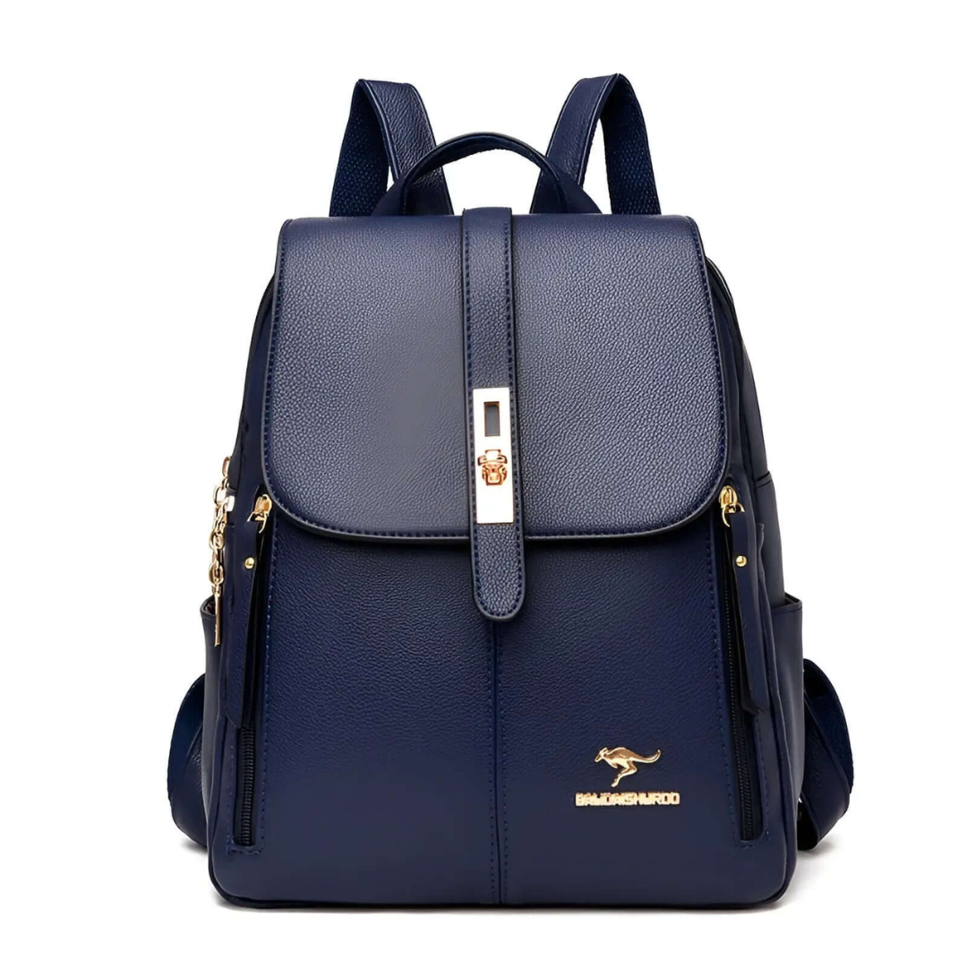Leder Taschen Rucksack für Damen mit Schloss & Fächern – ClassicCharm Backpack