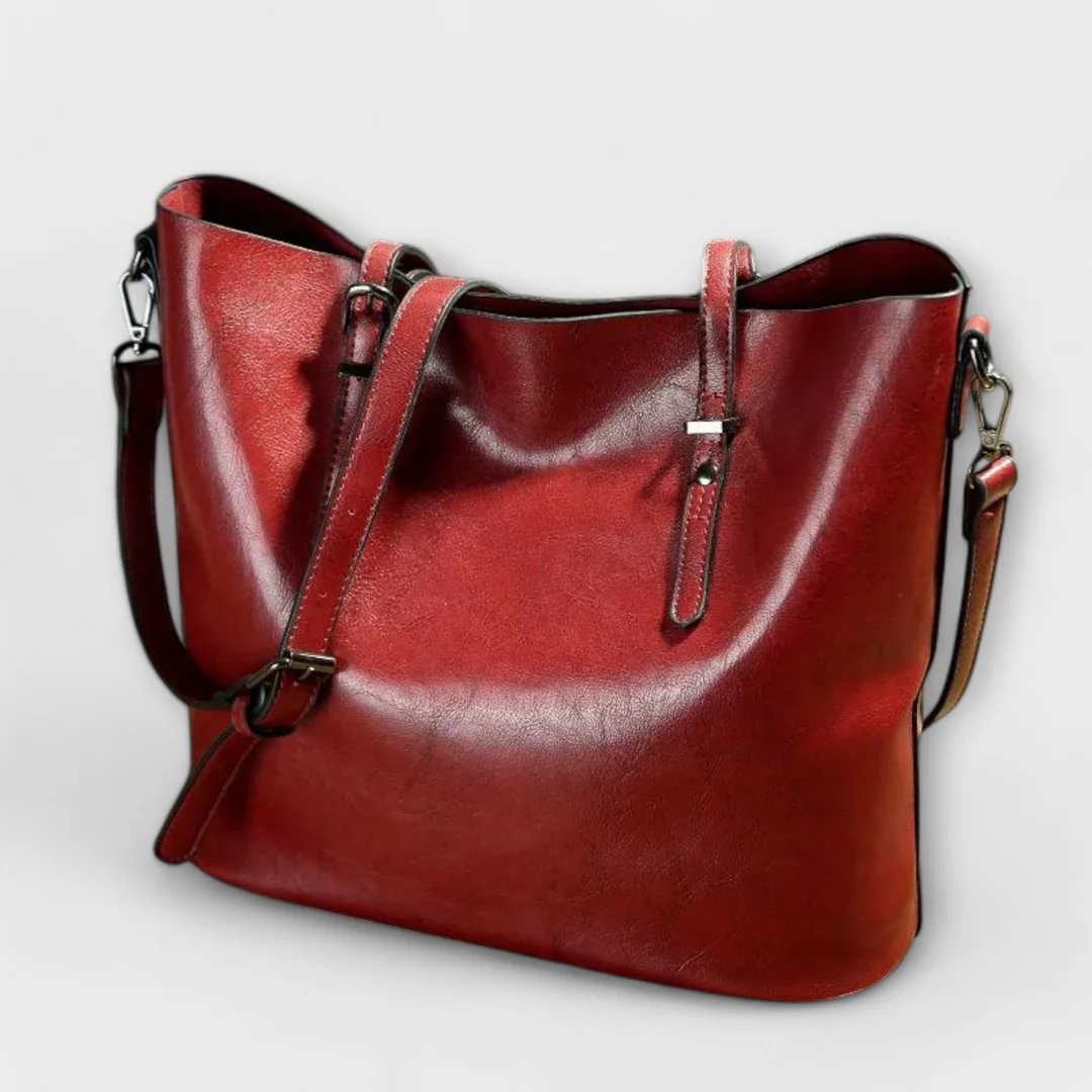 Schultertasche aus Kunstleder mit großem Stauraum & Vintage-Design – AristoBag
