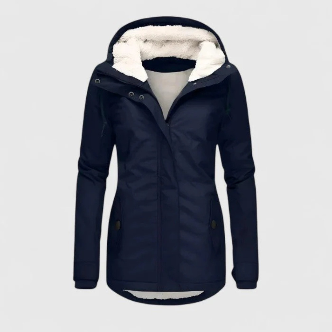Damen Winterjacke wasserabweisend mit Kapuze & Fleecefutter – Nordveil Coat