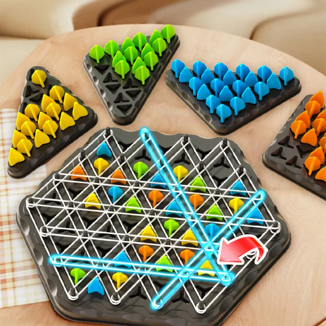 Dreieck-Ketten-Strategie- und Duell-Logik-Denkspiel