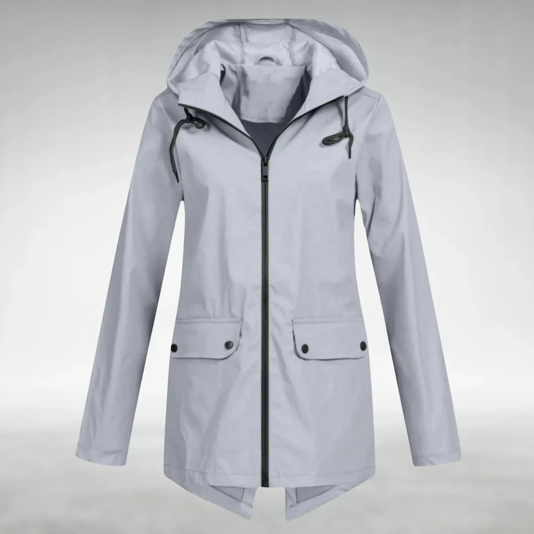 Wasserdichte Damenjacke mit Kapuze & Atmungsaktivem Komfort – RainChic Coat