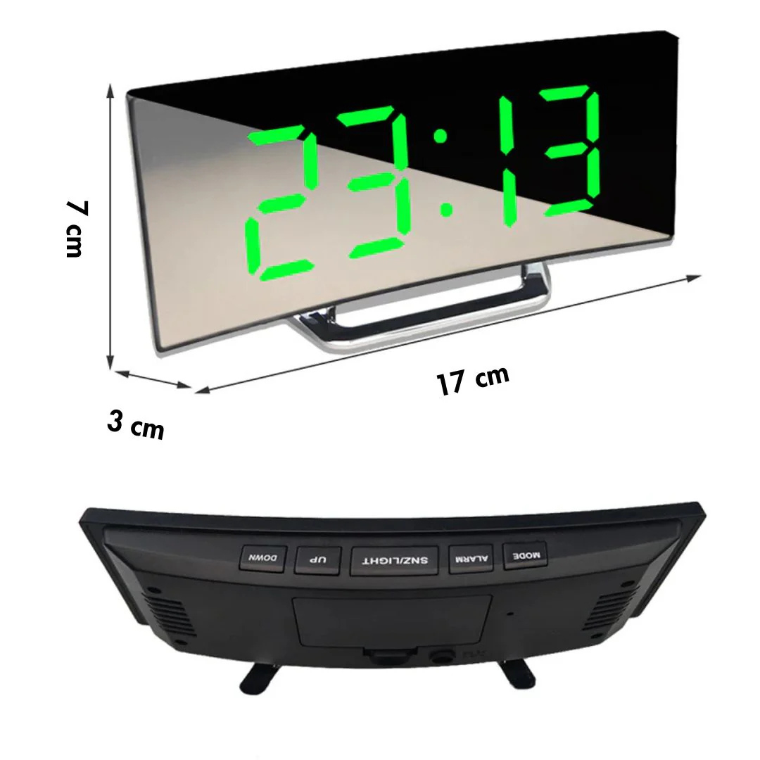 Digitaler Wecker mit Großanzeige & automatischer Dimmfunktion – CurveTime LED