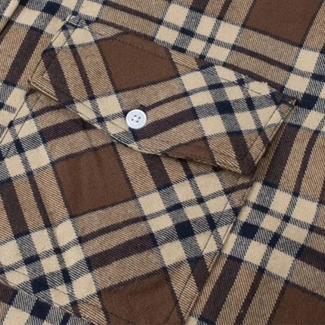 Flanellbluse Herren mit Fleece-Futter & 3 Taschen – NordFell Sherpa Jacket