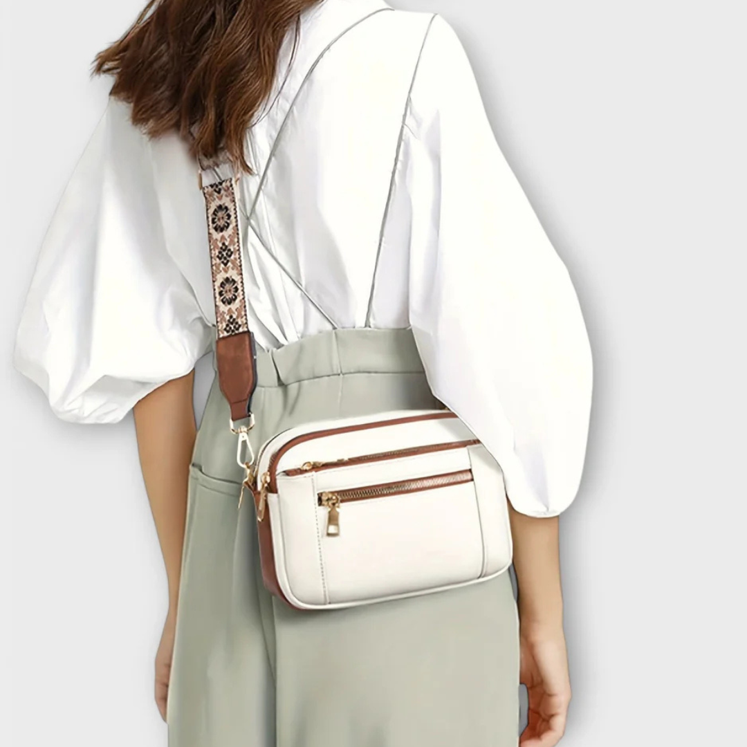 Umhängetasche aus veganem Leder mit Boho-Riemen – RetroCharm Bag