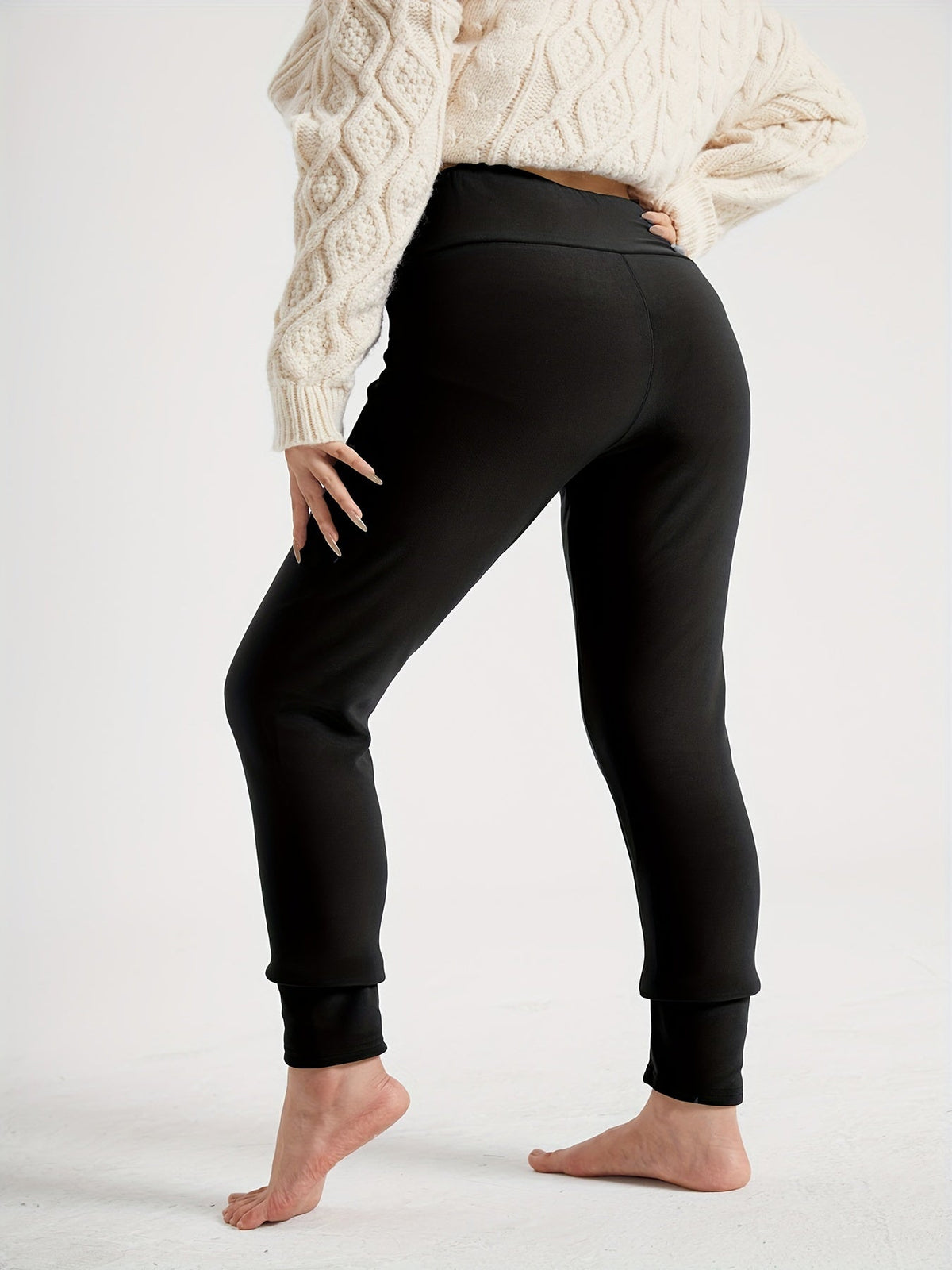 High-Waist Kuschelige Winter-Leggings