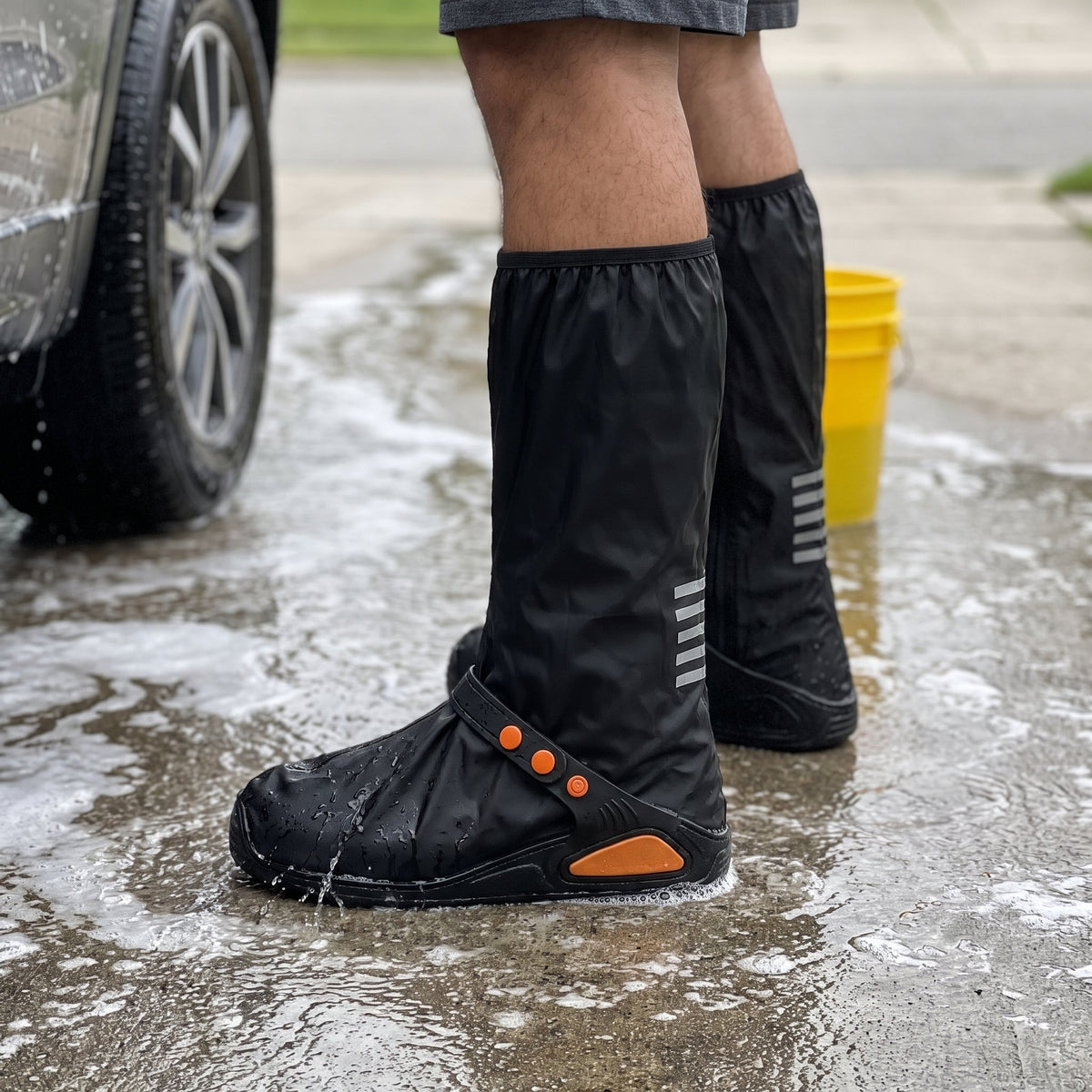 Robuste wasserdichte Überschuhe mit Reißverschluss