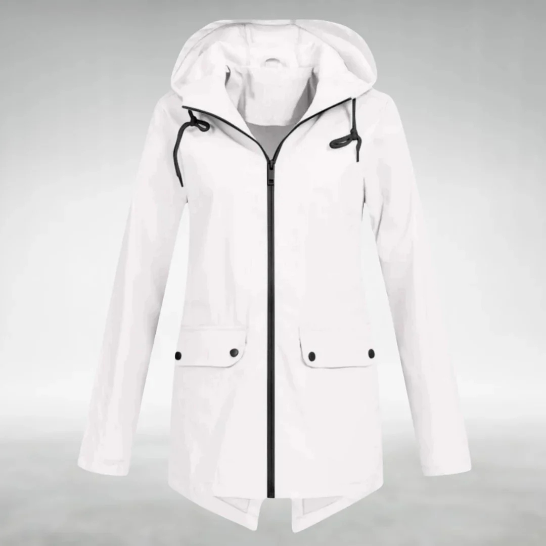 Wasserdichte Damenjacke mit Kapuze & Atmungsaktivem Komfort – RainChic Coat
