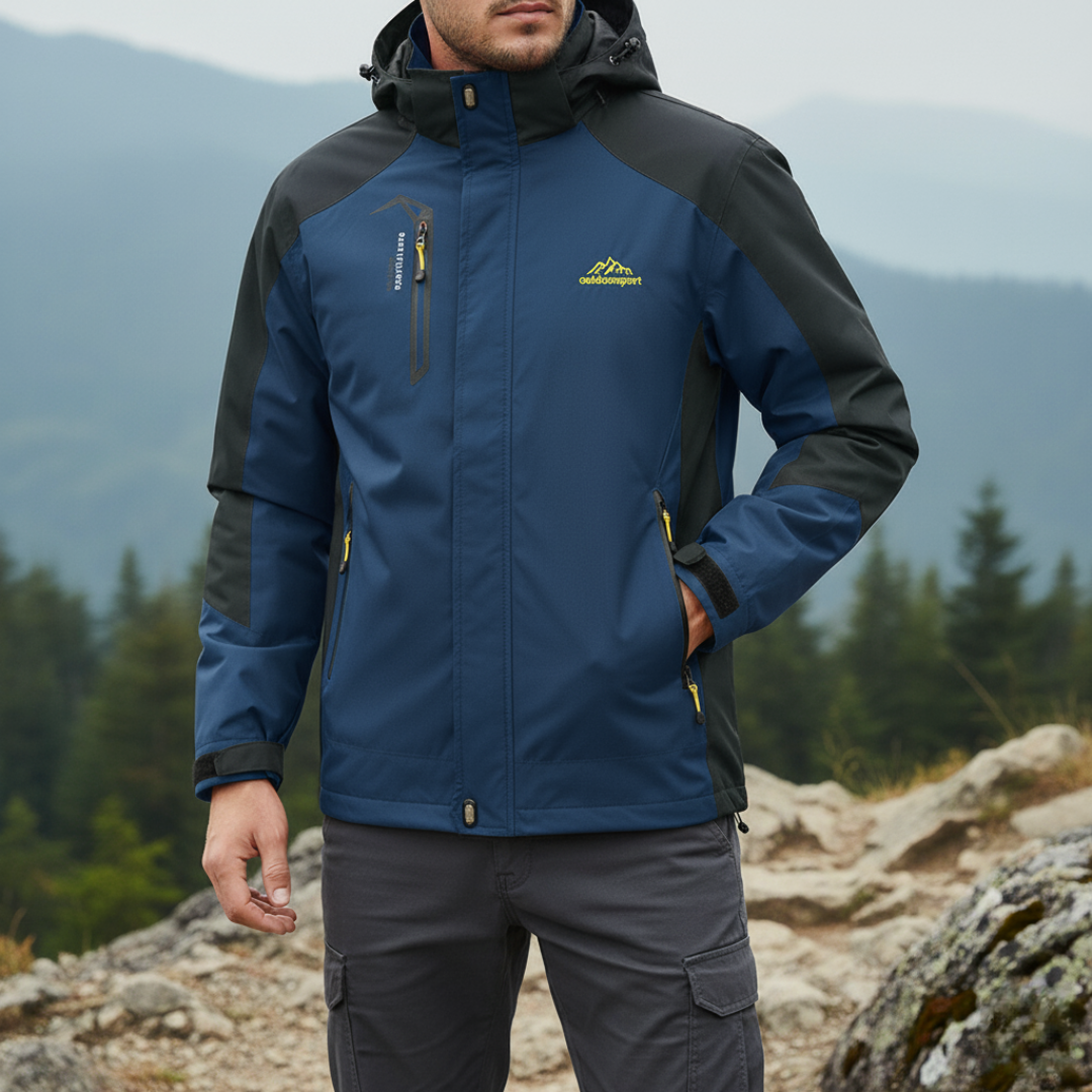 Outdoorjacke Herren wasserdicht & winddicht mit Kapuze – StormPeak Shell