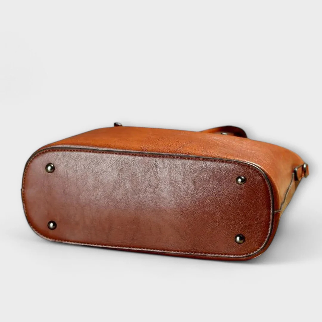 Schultertasche aus Kunstleder mit großem Stauraum & Vintage-Design – AristoBag