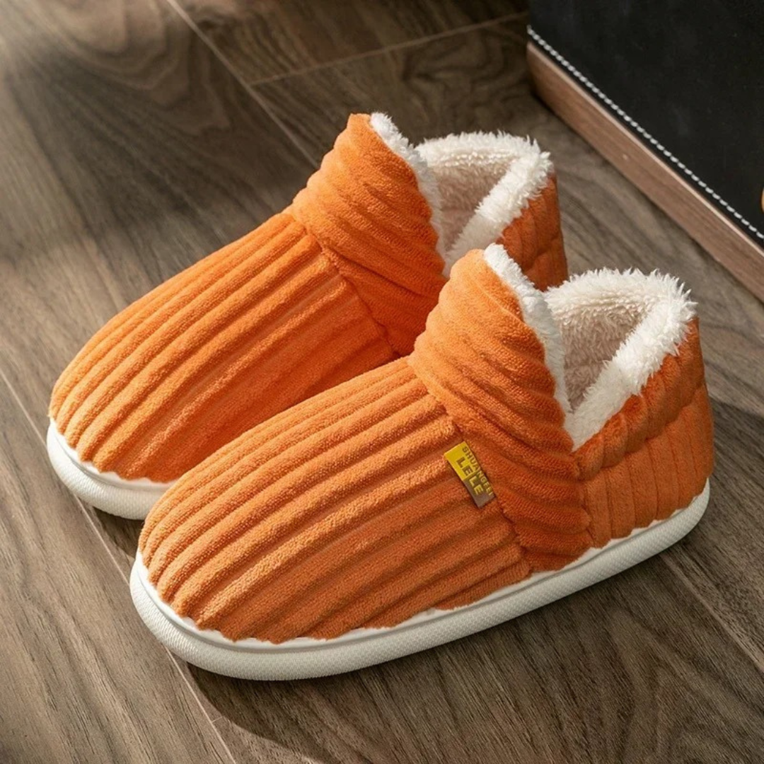 Flanell Hausschuhe Winter warm & rutschfest für Damen & Herren – CozyStripe