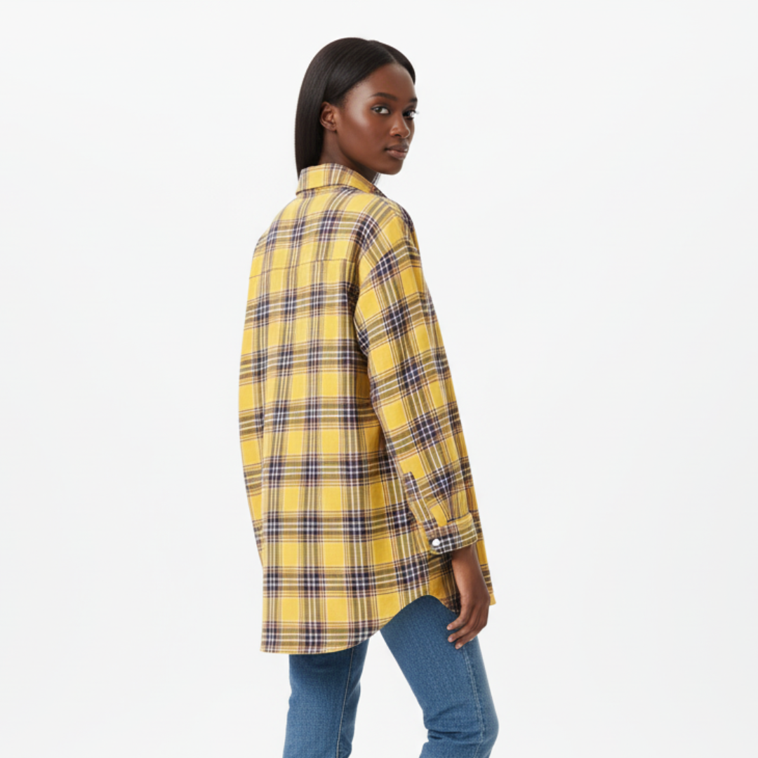 Flanellbluse mit Karomuster | Weiche Overshirt-Bluse für Damen