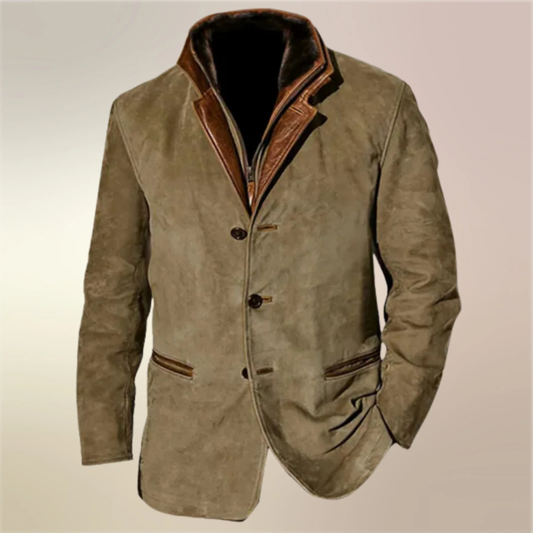 Lederjacke Herren Vintage mit Futter & Tailored Fit – Classic Rider
