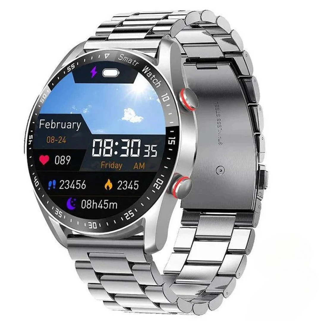 Smartwatch mit Blutzucker- & Vitalwert-Tracking, NFC & IP67 – GlucoTrack Pro