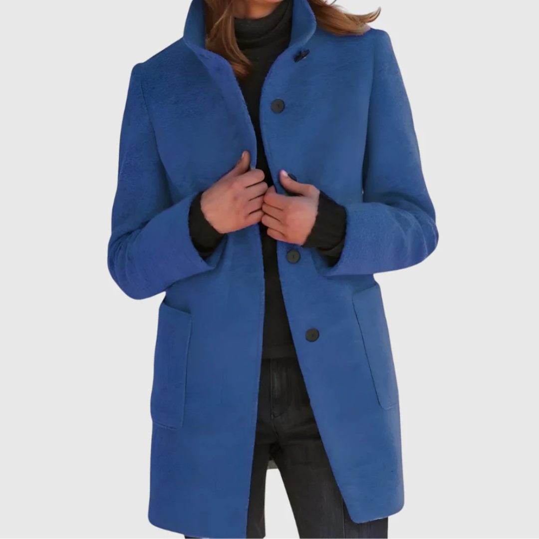 Eleganter Wintermantel Damen lang & warm im Woll-Look – Nordura Coat