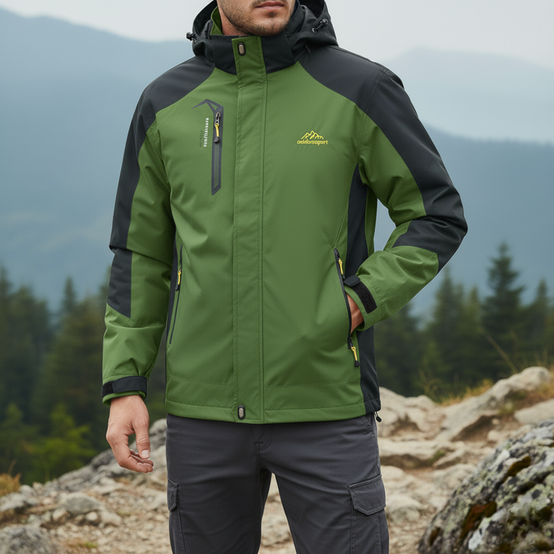 Outdoorjacke Herren wasserdicht & winddicht mit Kapuze – StormPeak Shell