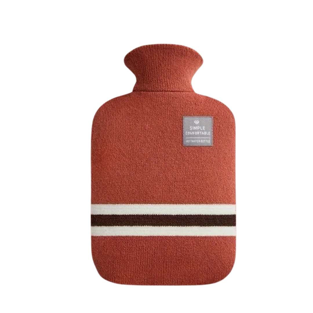 Wärmflasche 2000 ml mit Strickbezug – ThermoComfort