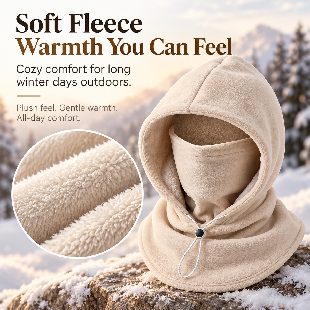 Fleece Sturmhaube – Vollständiger Gesichts- und Nackenschutz für den Winter bei Outdoor-Abenteuern
