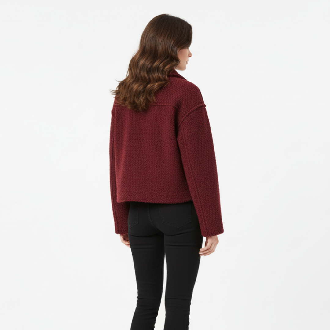 Damen Oversize Zip-Up Jacke – SoftFlow Urban Mantel