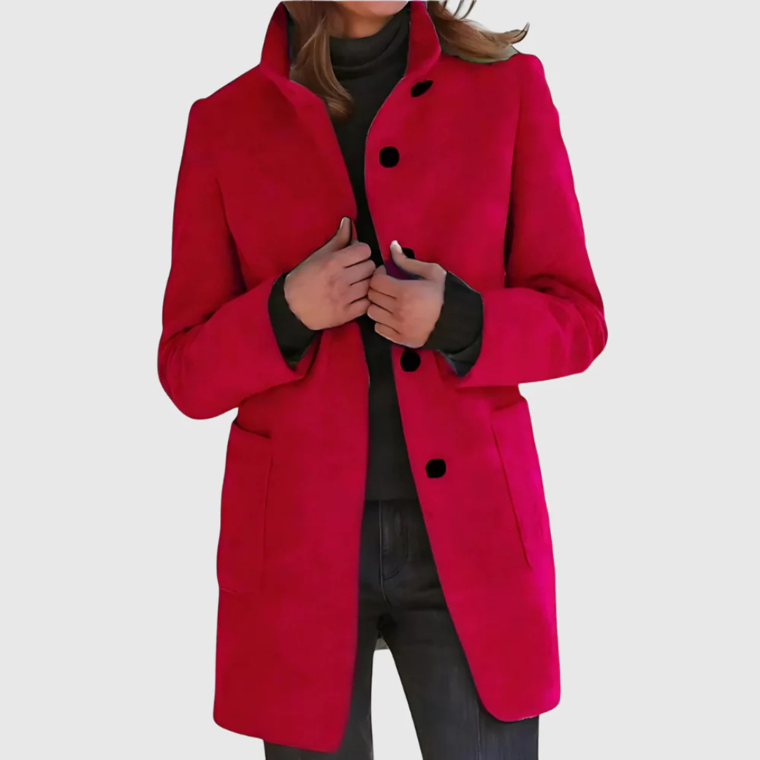 Eleganter Wintermantel Damen lang & warm im Woll-Look – Nordura Coat