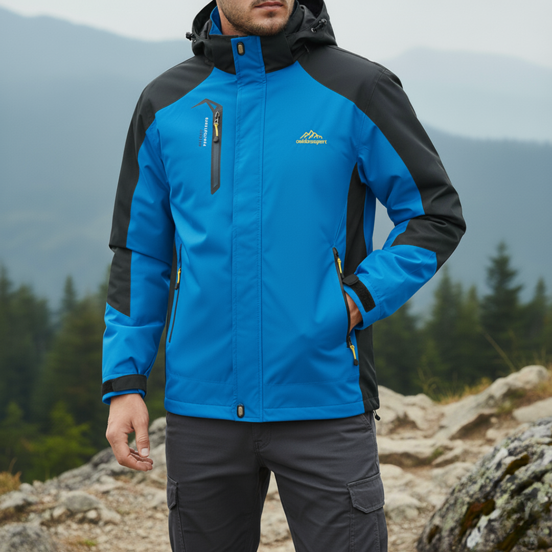 Outdoorjacke Herren wasserdicht & winddicht mit Kapuze – StormPeak Shell