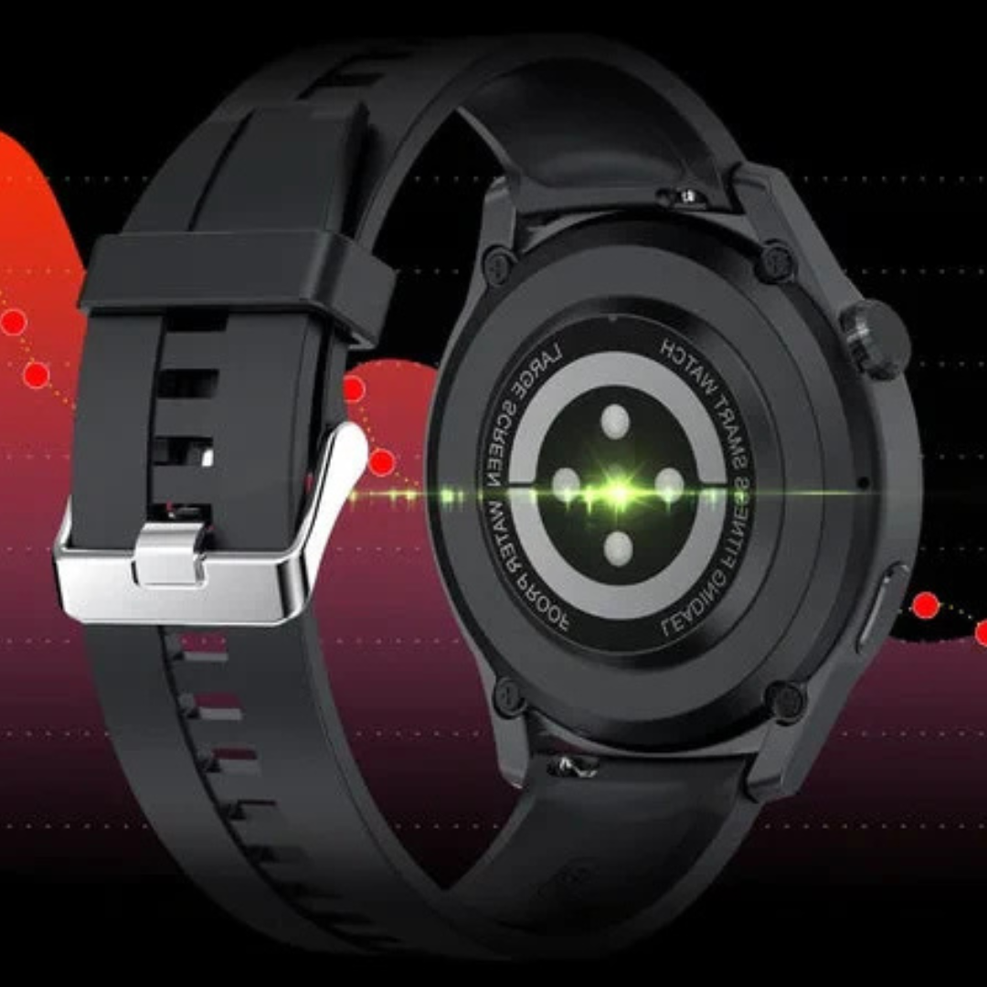 Smartwatch mit Blutzucker- & Vitalwert-Tracking, NFC & IP67 – GlucoTrack Pro