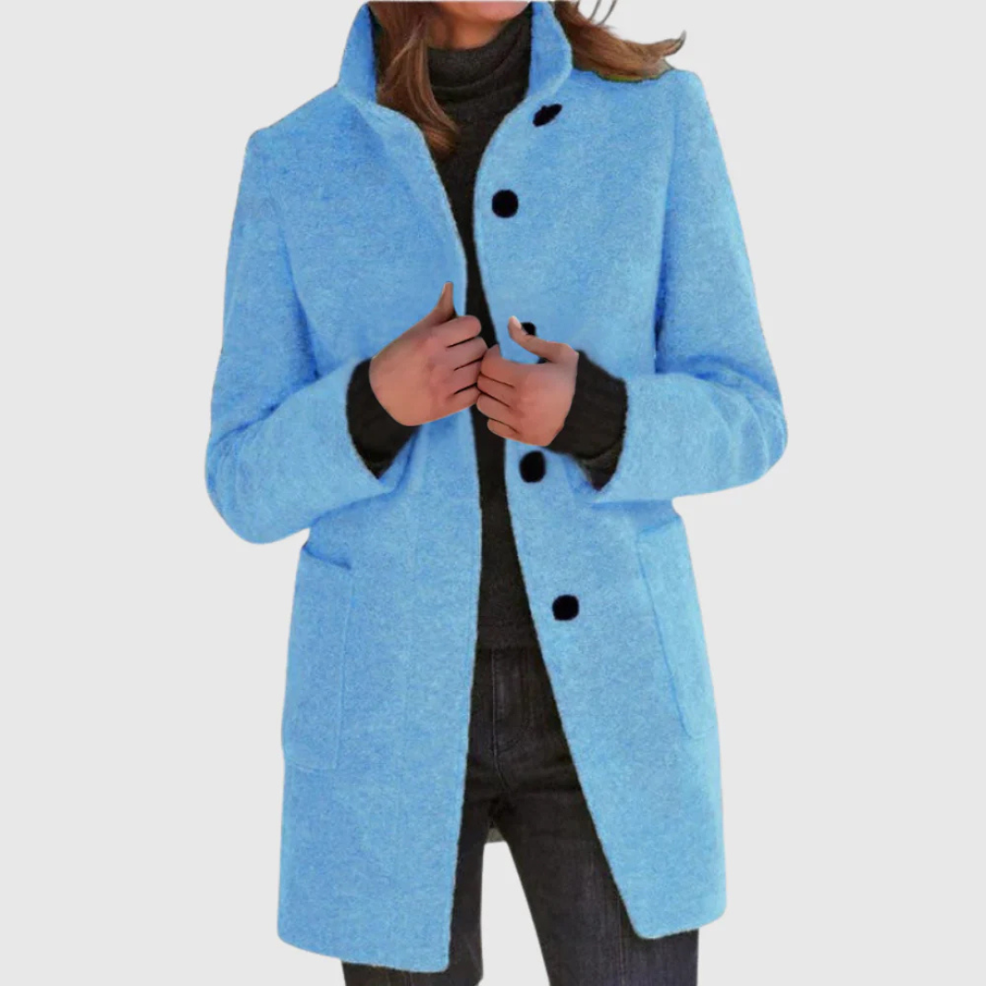 Eleganter Wintermantel Damen lang & warm im Woll-Look – Nordura Coat