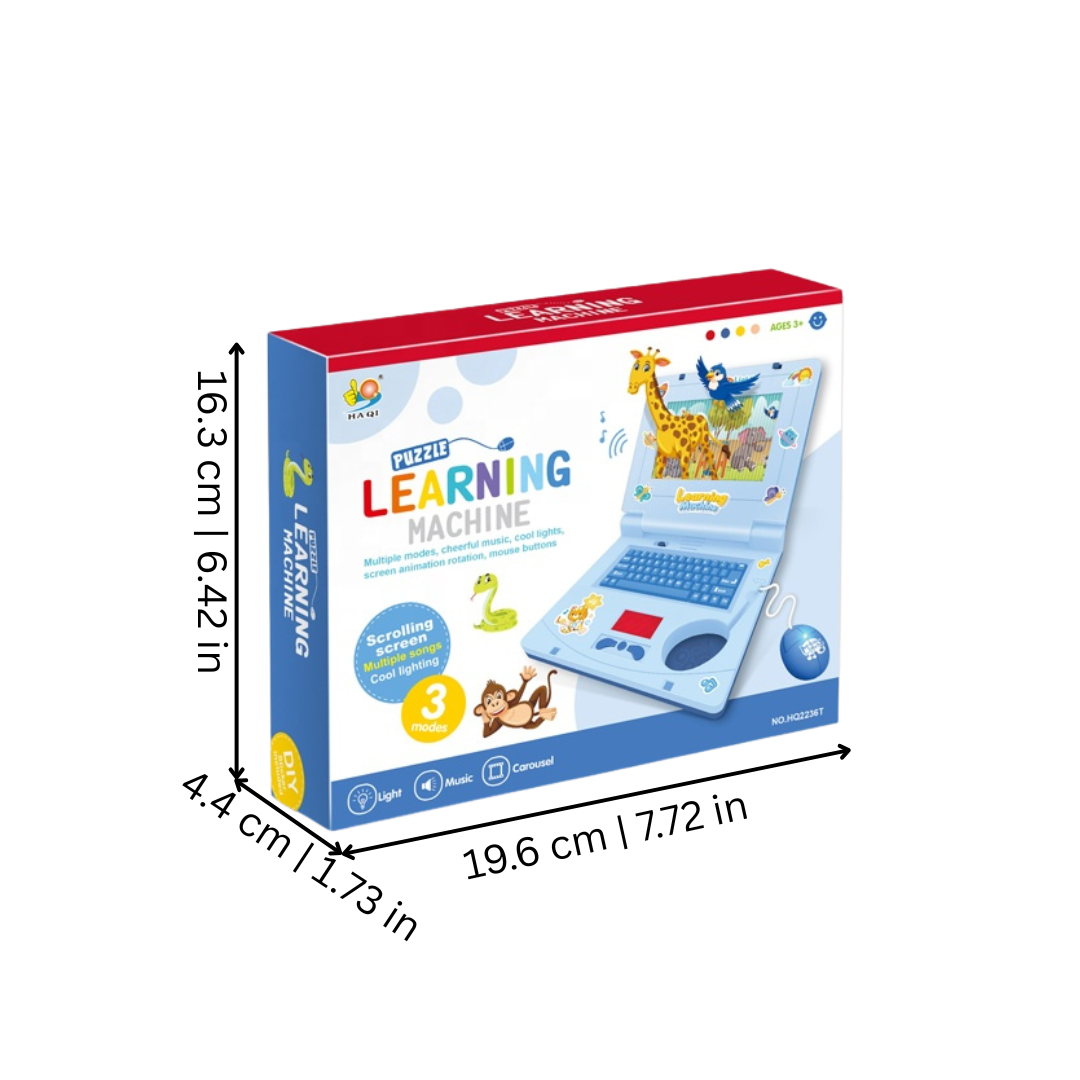 Cartoon-Lernlaptop-Spielzeug mit Musik