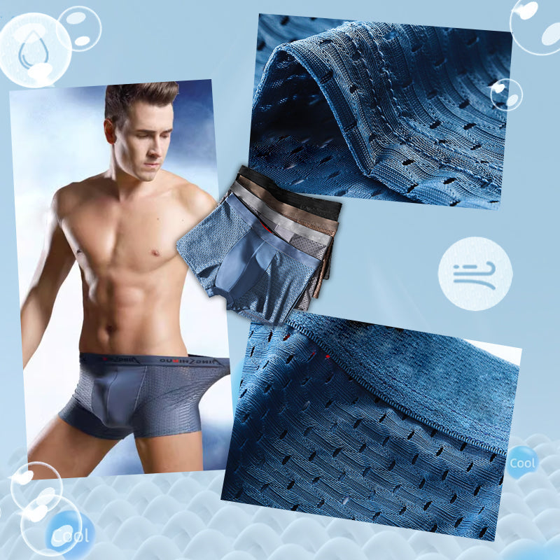 3er-Pack Herren Mesh Atmungsaktive Boxershorts