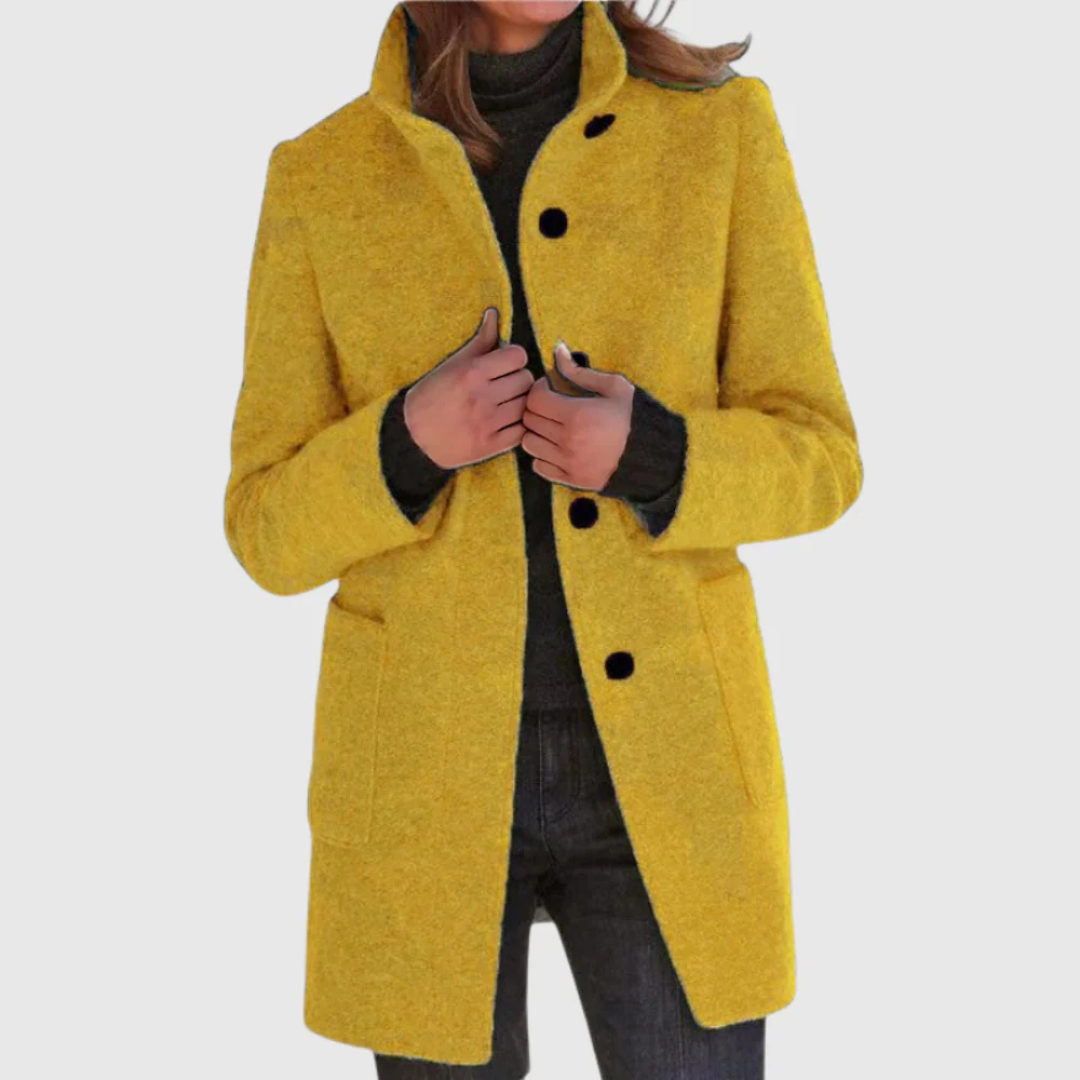 Eleganter Wintermantel Damen lang & warm im Woll-Look – Nordura Coat