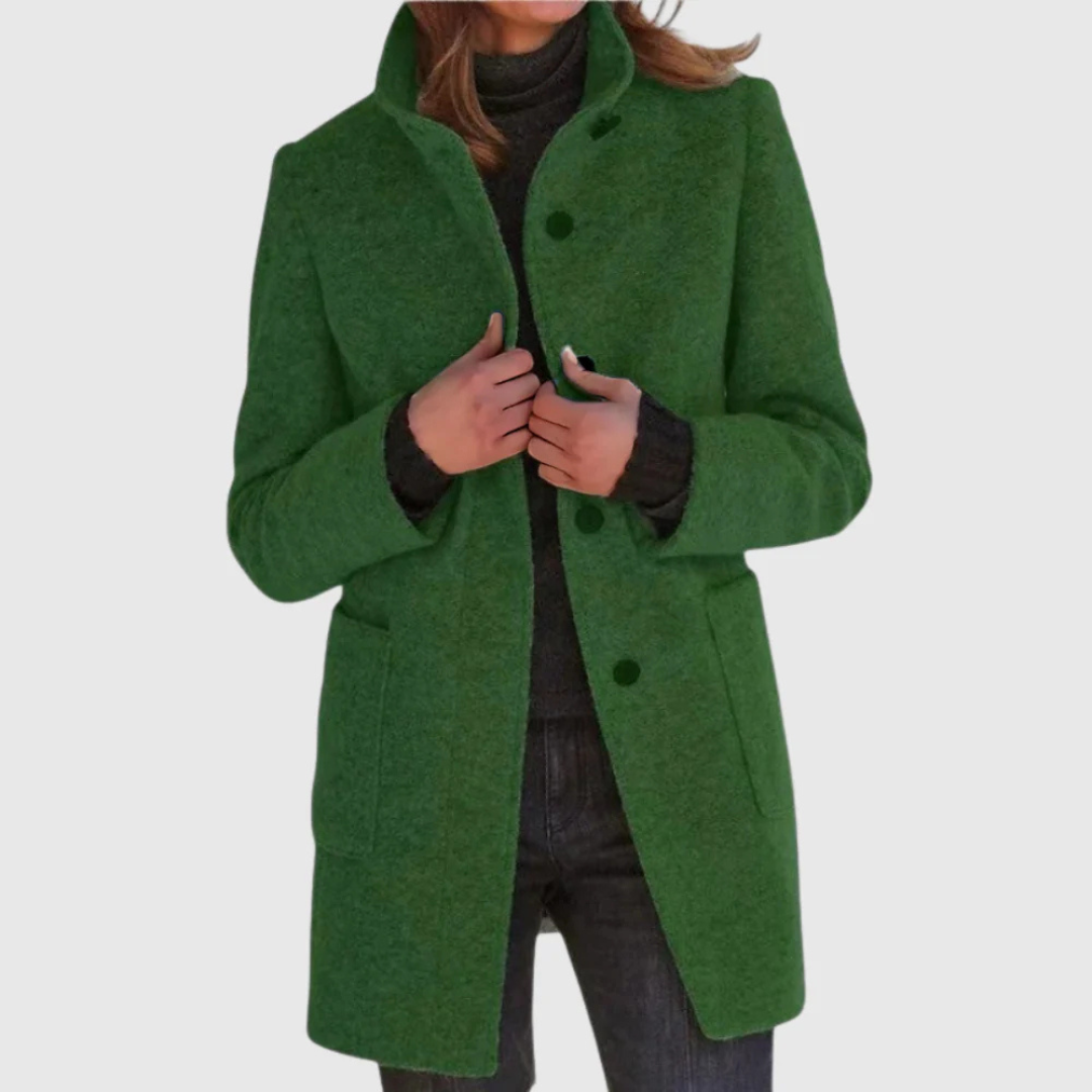 Eleganter Wintermantel Damen lang & warm im Woll-Look – Nordura Coat