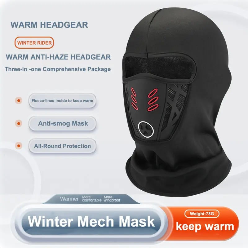 Skimaske Winter winddicht und warm 3D-Design atmungsaktive Kopftuch-Maske