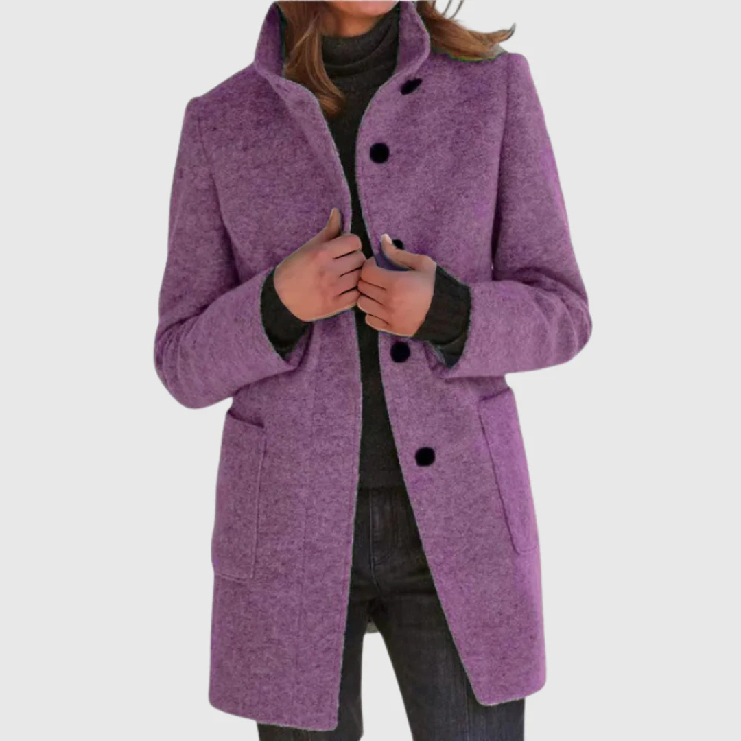 Eleganter Wintermantel Damen lang & warm im Woll-Look – Nordura Coat
