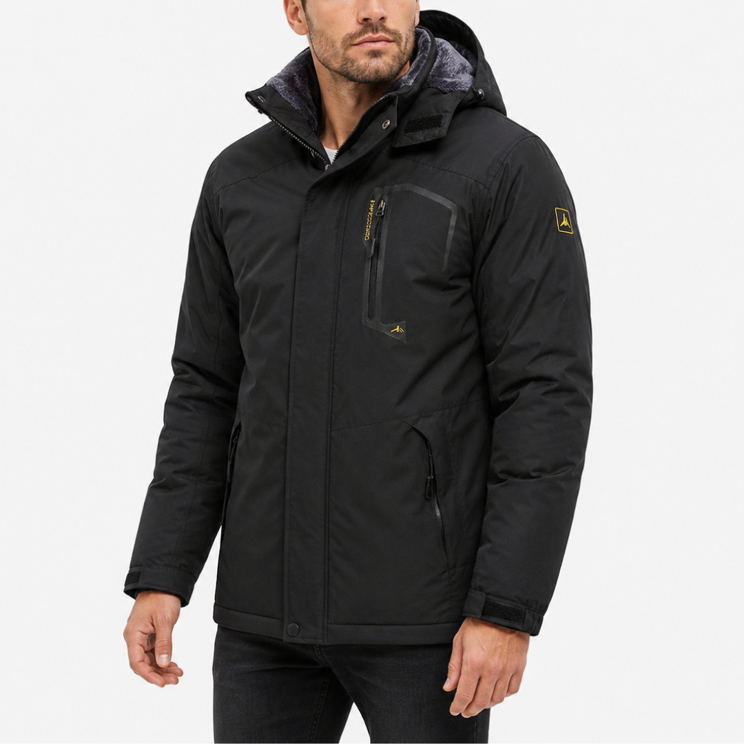 Wasserdichte Outdoorjacke für Herren – Mantel mit abnehmbarer Kapuze