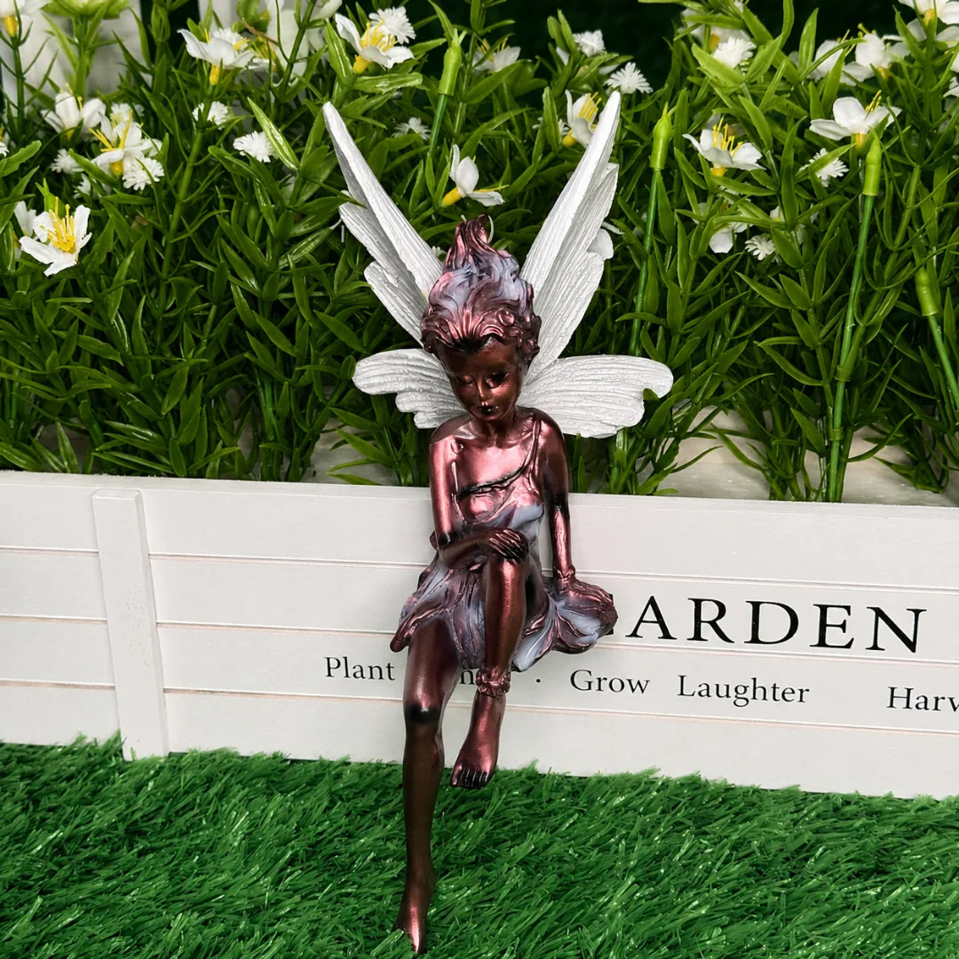 Nordspur | Slumbrix Schlafende Elfe mit Flügeln Gartenfigur