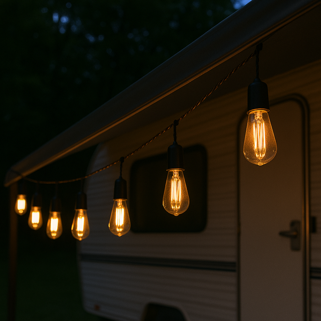 Solar LED Lichterkette Outdoor wasserdicht – CampGlow VintageLights