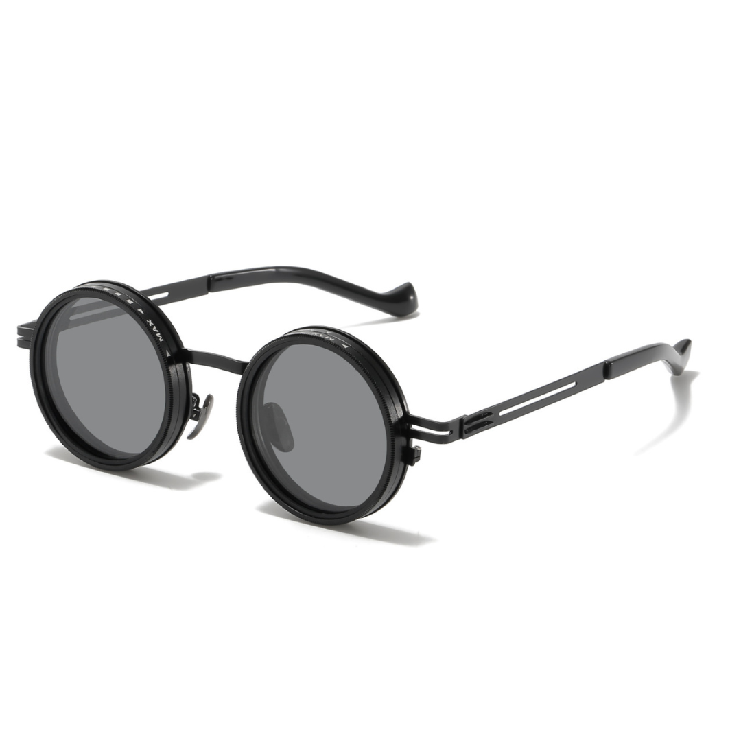 Nordspur | Vortexyn Runde Punk-Steampunk-Sonnenbrille mit Dimm-Funktion