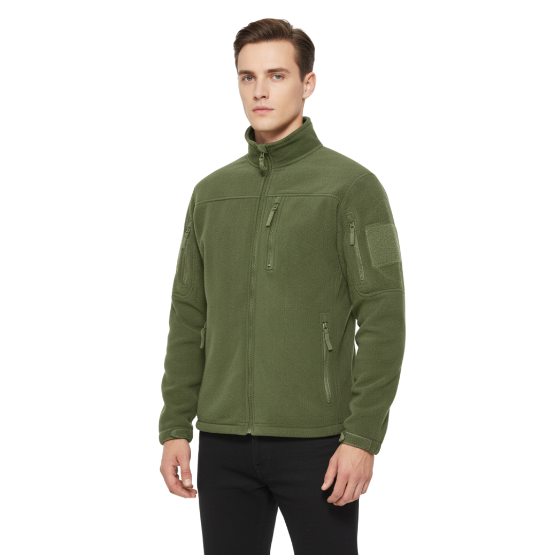 Herren Thermo-Fleecejacke – Taktische Outdoorjacke mit Reißverschluss