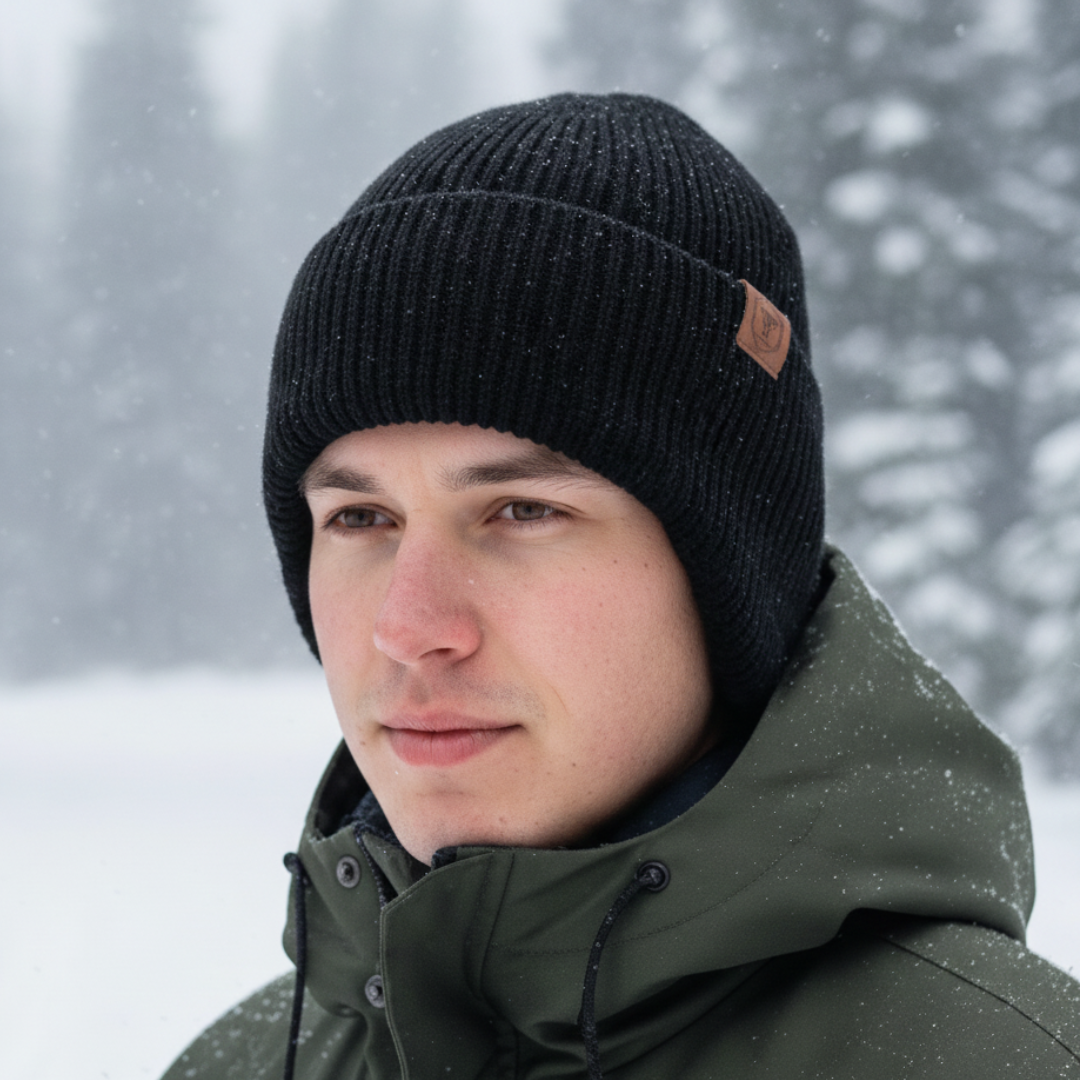 Winter Mütze mit Ohrenklappen & Fleecefutter – NordPeak Beanie