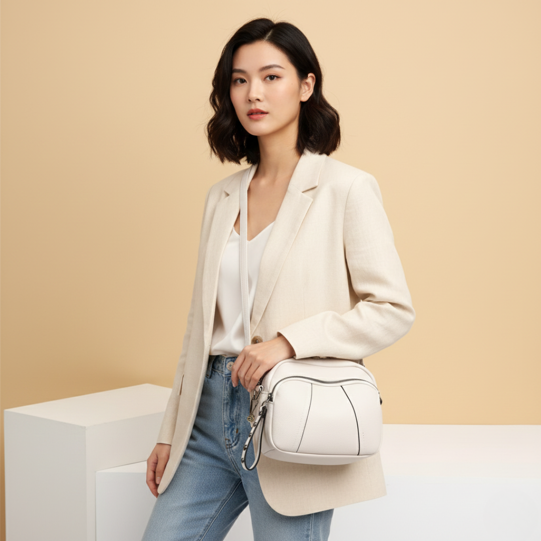 Nordspur | Weiche Satchel-Tasche in genarbter Optik