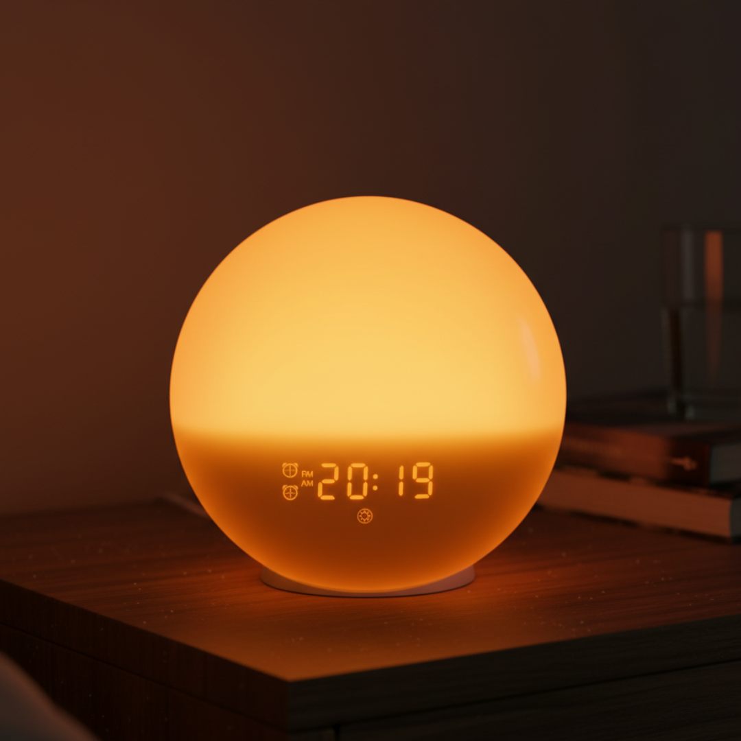 Digitaler Wecker mit Sonnenaufgangssimulation & Naturgeräuschen – SunGlow Rise