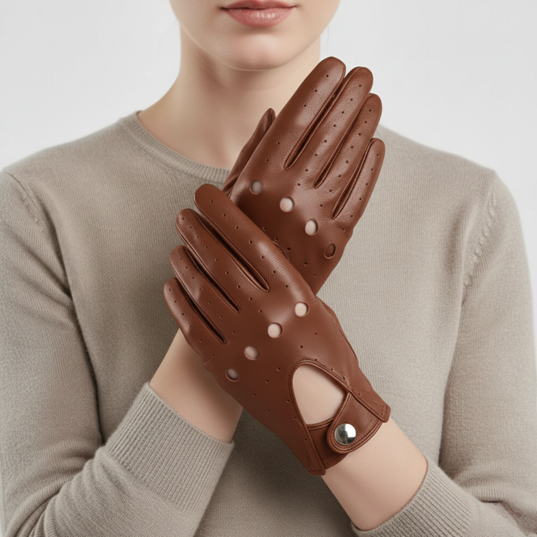 Nordspur | Thin Vegane-Leder Autofahrerhandschuhe