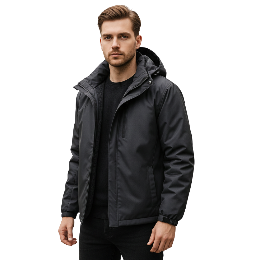 Wasserdichte Herrenjacke mit Kapuze – Regen- & Winddichte Jacke