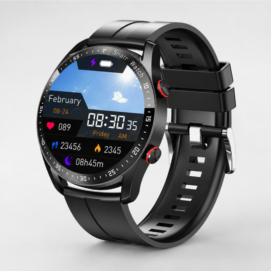 Nordspur | Runde Full-Touch Smartwatch für Männer