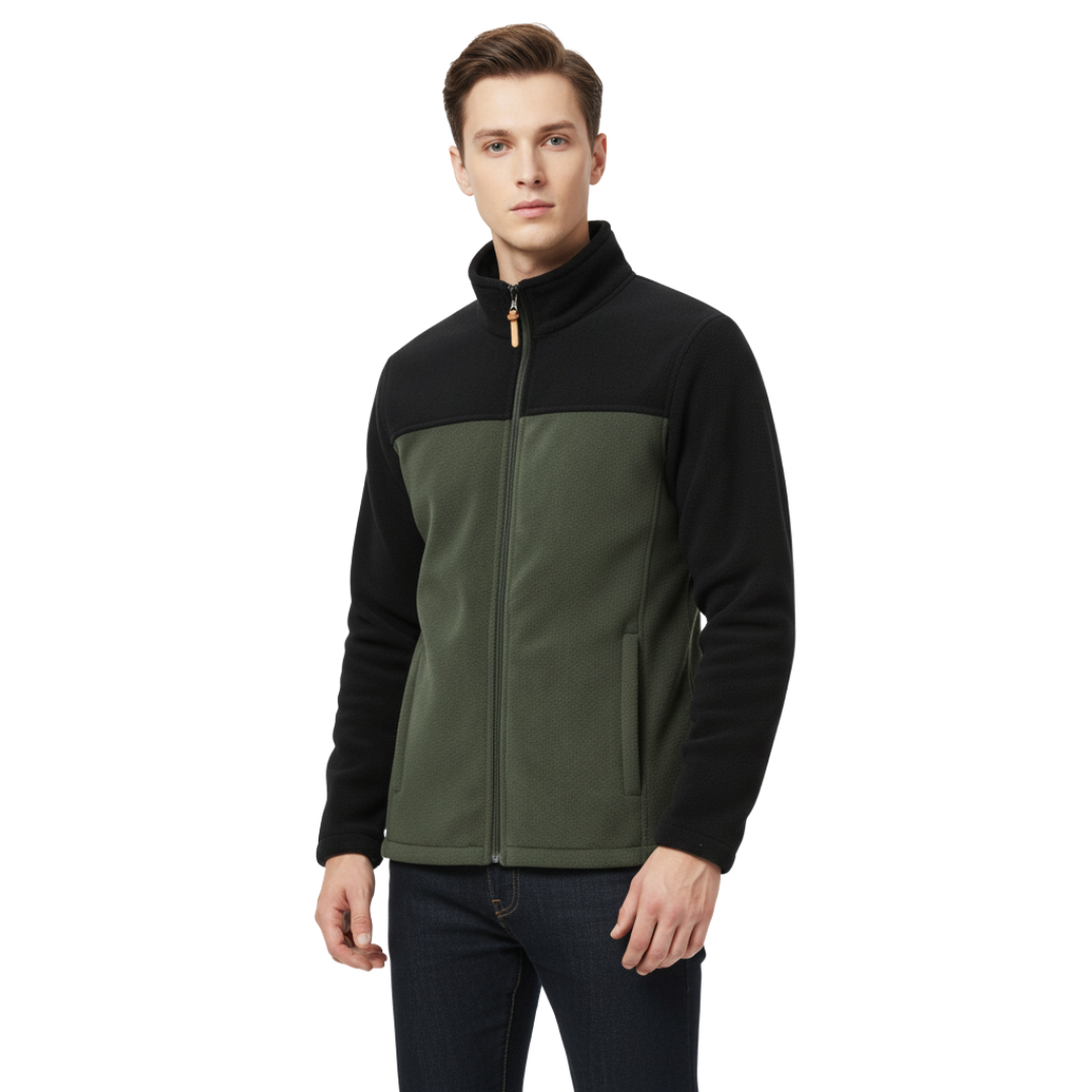 Herren Softshell-Fleecejacke – Thermische Outdoor-Jacke mit Reißverschluss für Herbst & Winter